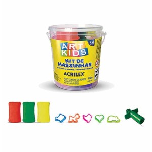 KIT MASSA DE MODELAR COM FORMAS 150G ACRILEX