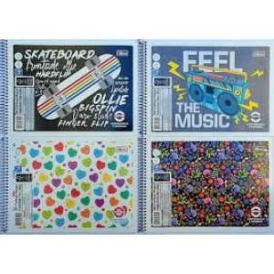 CADERNO DE DESENHO CAPA DURA 80 FOLHAS PEPPER