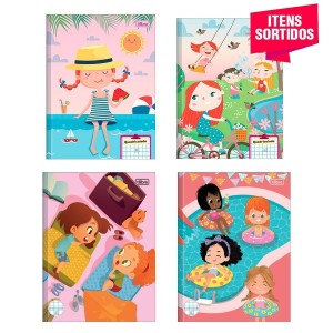 CADERNO PAUTA AZUL GRANDE 40FLS CAPA DURA SAPECA - TILIBRA