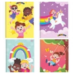 CADERNO BROCHURÃO ESTAMPADO PIMPOLHOS CD 96FLS SD